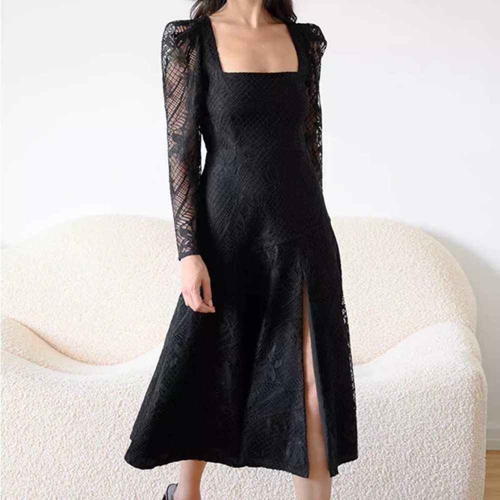 Yumi Kim black lace dress